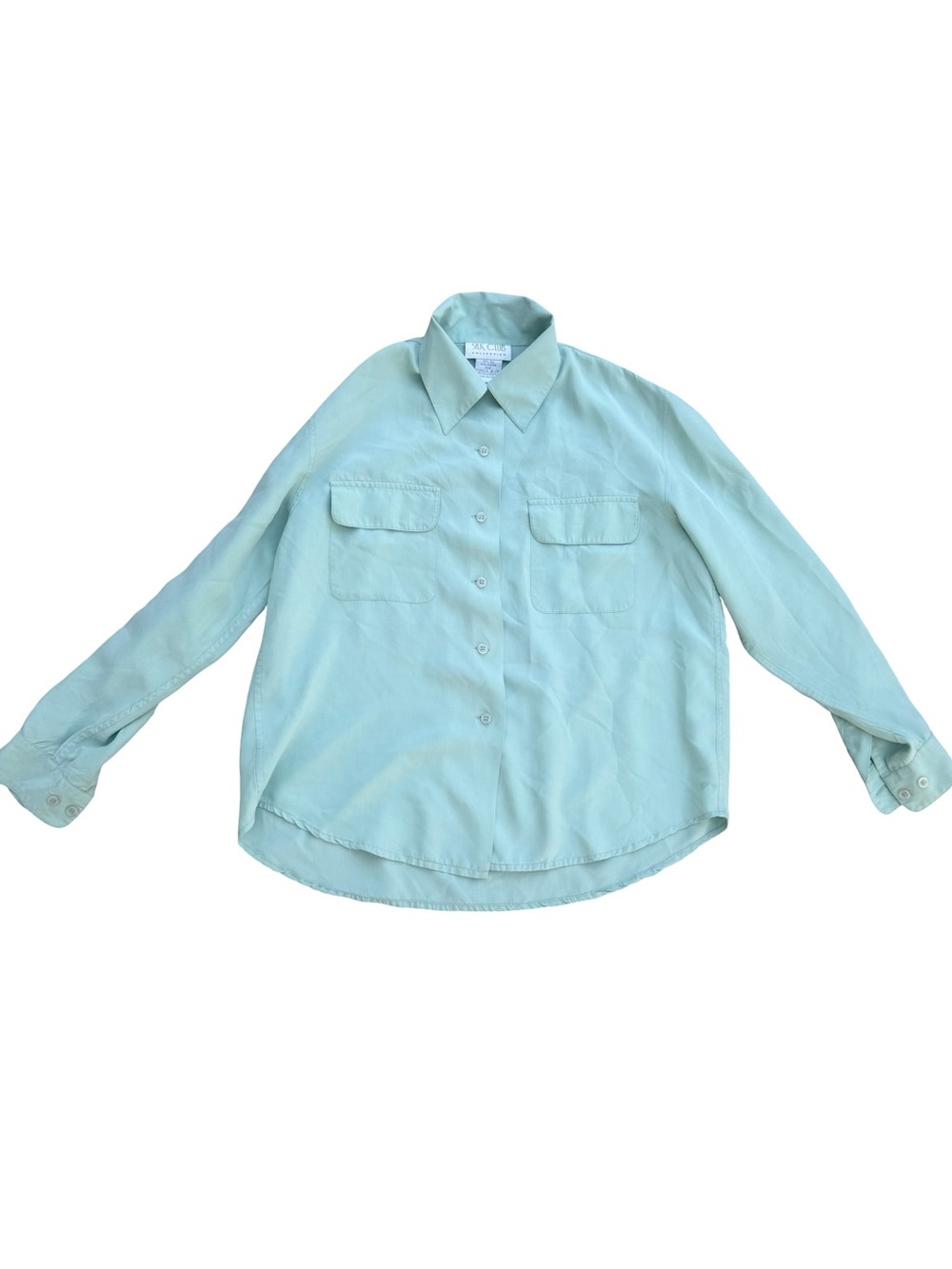 Silk Club 90s Button-Front Blouse